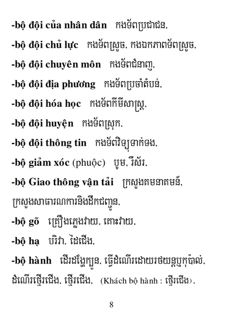 Từ điển Việt Khmer