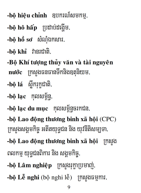 Từ điển Việt Khmer