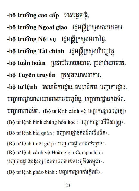 Từ điển Việt Khmer