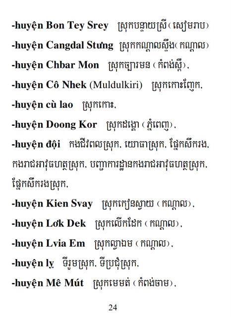 Từ điển Việt Khmer