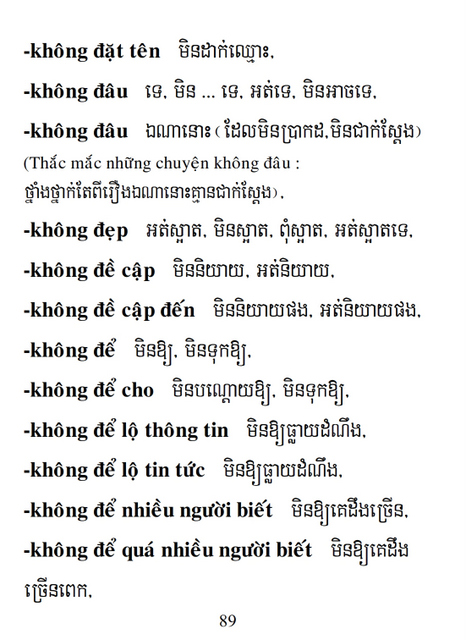 Từ điển Việt Khmer