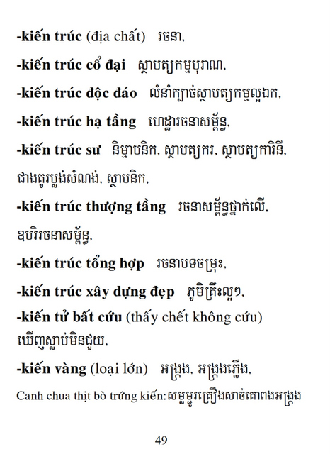 Từ điển Việt Khmer
