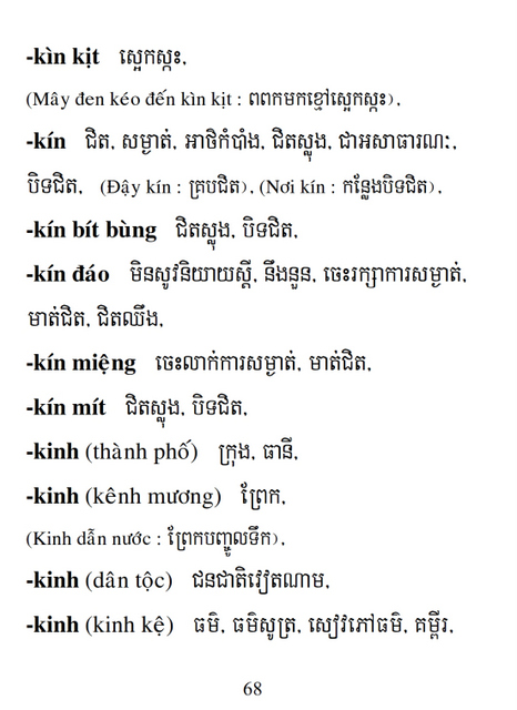 Từ điển Việt Khmer