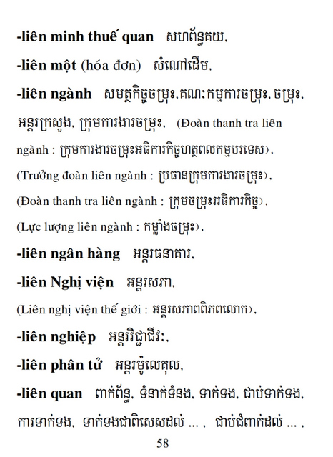 Từ điển Việt Khmer