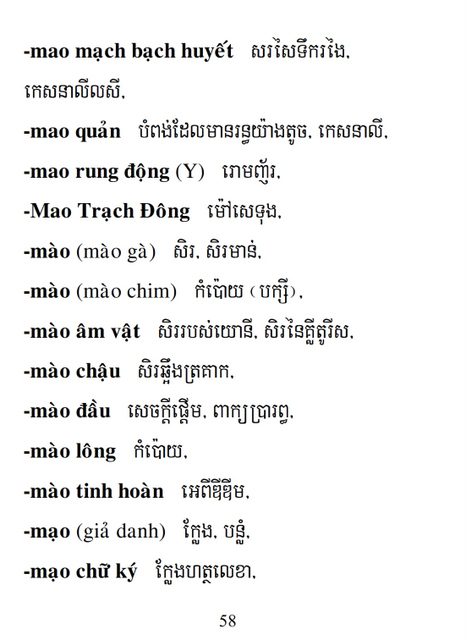 Từ điển Việt Khmer