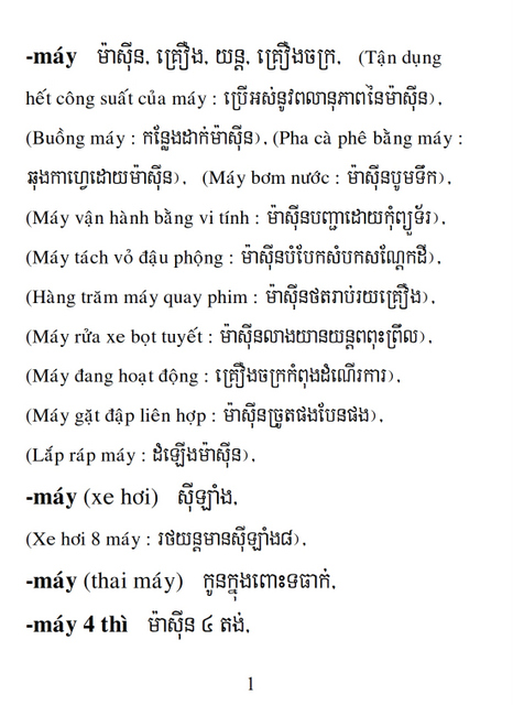Từ điển Việt Khmer
