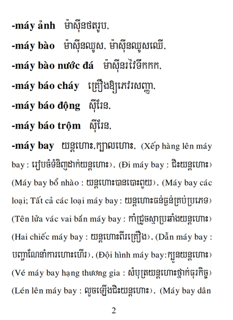 Từ điển Việt Khmer