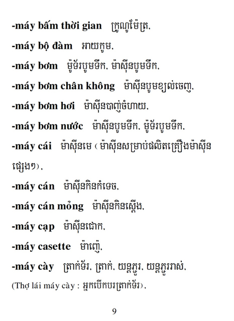 Từ điển Việt Khmer