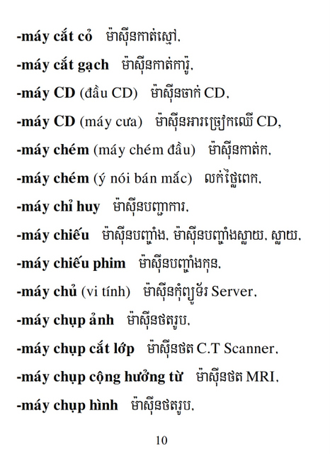 Từ điển Việt Khmer