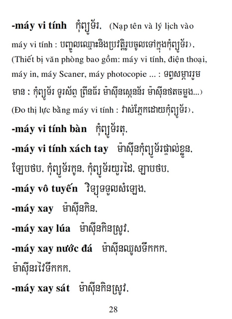 Từ điển Việt Khmer