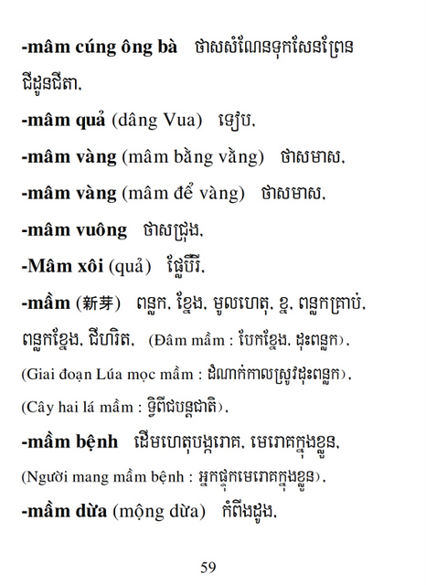 Từ điển Việt Khmer