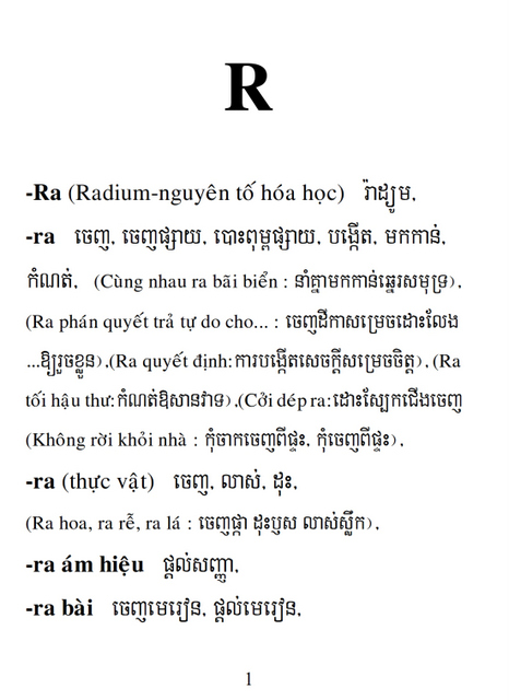 Từ điển Việt Khmer