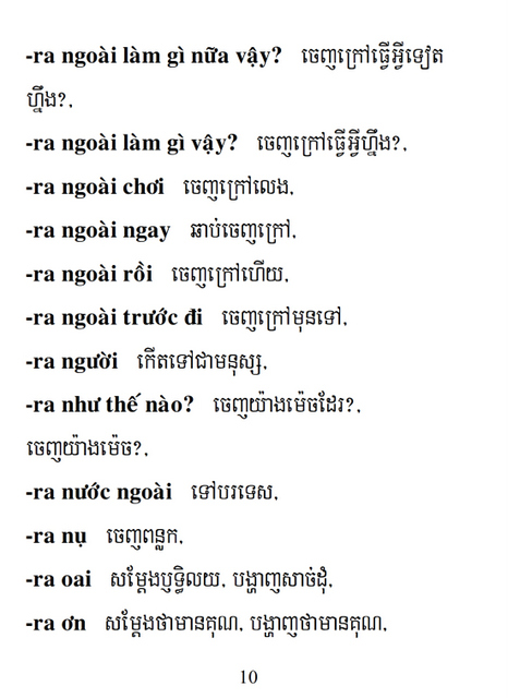 Từ điển Việt Khmer