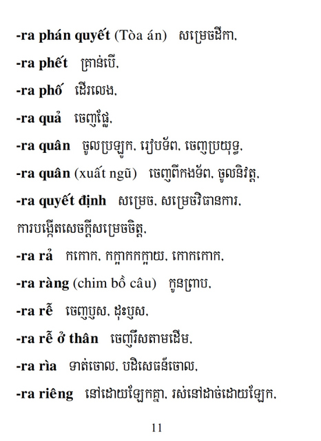 Từ điển Việt Khmer