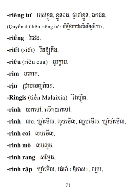 Từ điển Việt Khmer