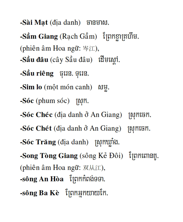 Từ điển Việt Khmer